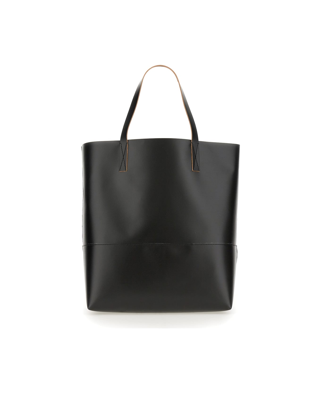 Marni Shopping Bag With Logo - BLACK