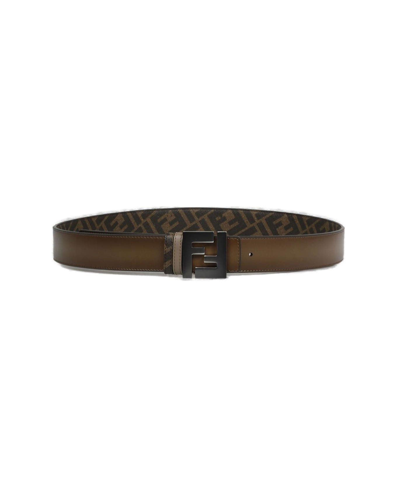 Fendi Logo Plaque Reversible Belt - MARRONE