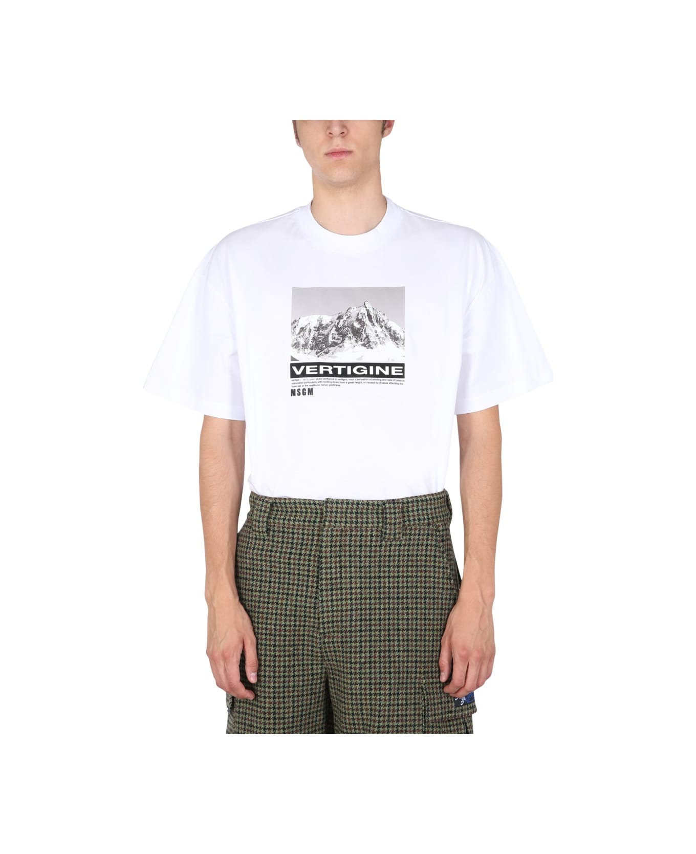 MSGM T-shirt With Vertigo Print - WHITE シャツ