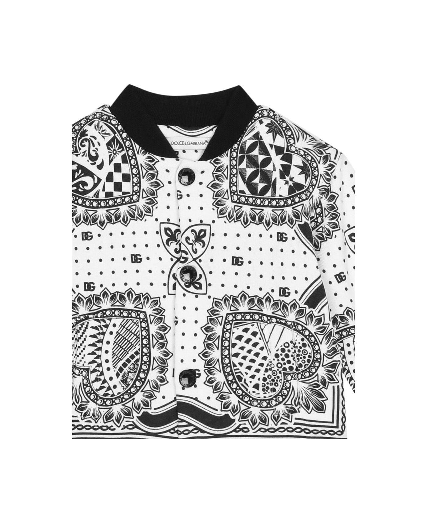 Dolce & Gabbana Sweatshirt With Bandana Buttons - MULTICOLOUR ニットウェア＆スウェットシャツ