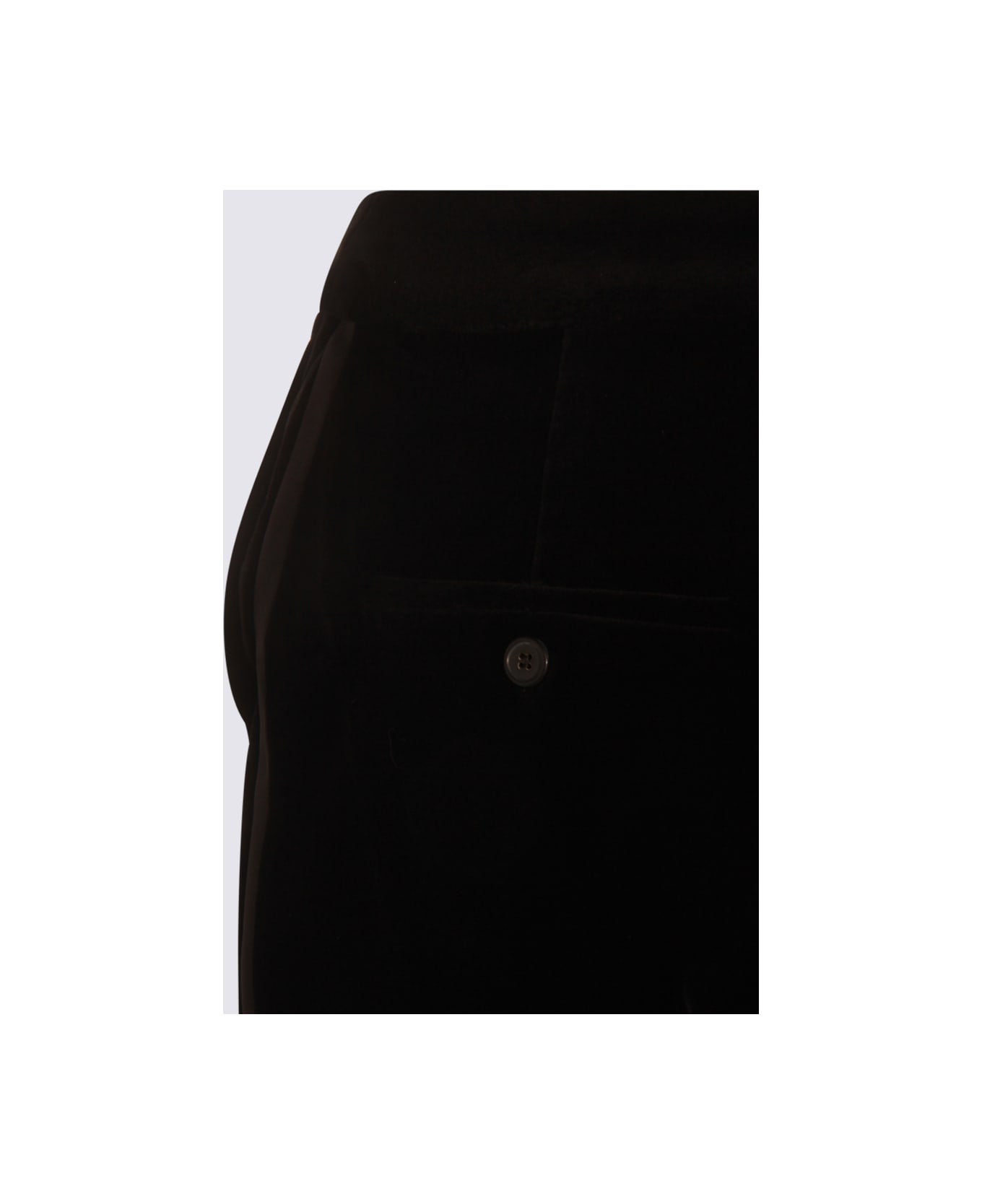 Max Mara Black Cotton Pants - Black