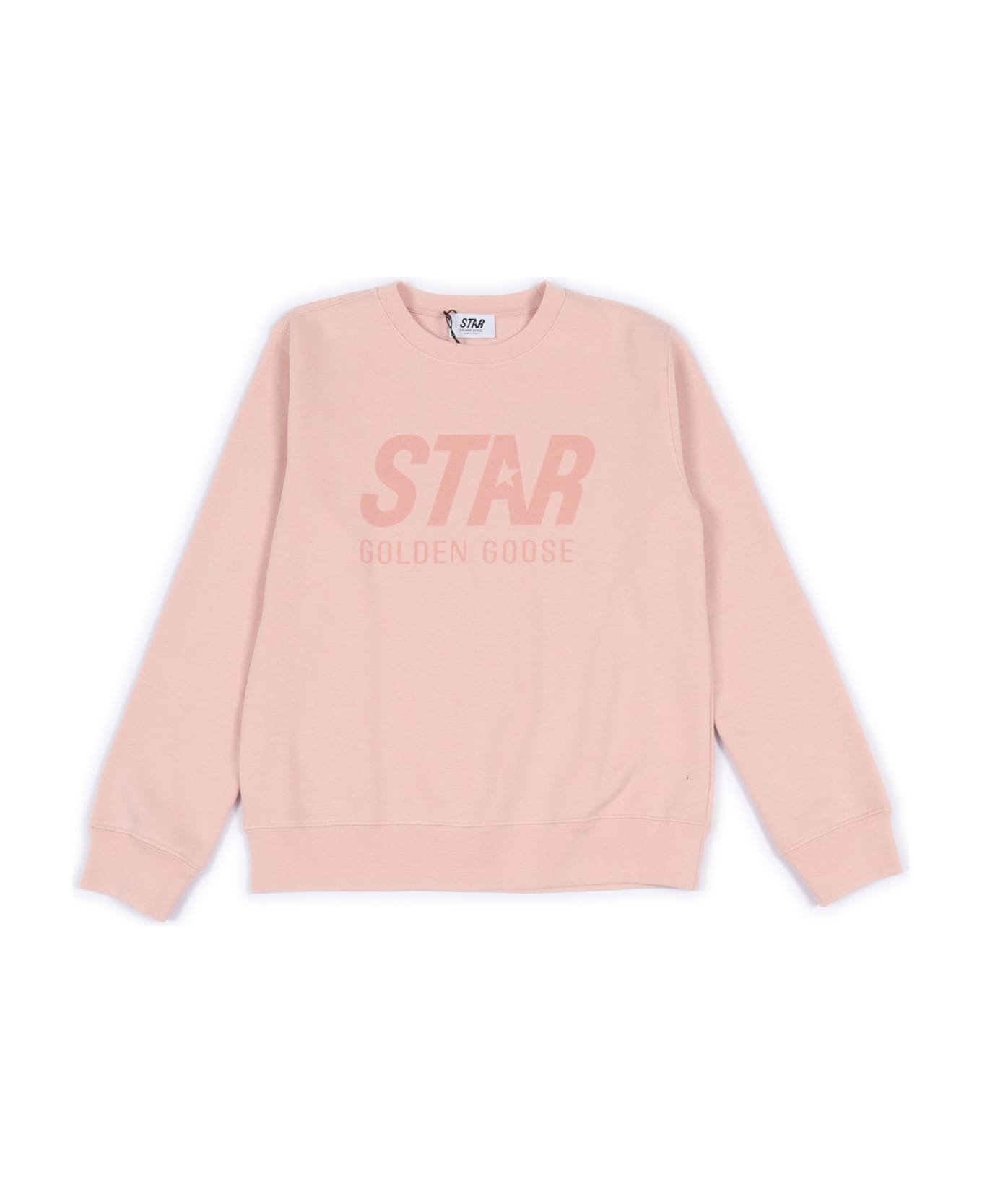 Golden Goose Star Girl
s Crewneck Regular Sweatshirt New Logo Print - PINK