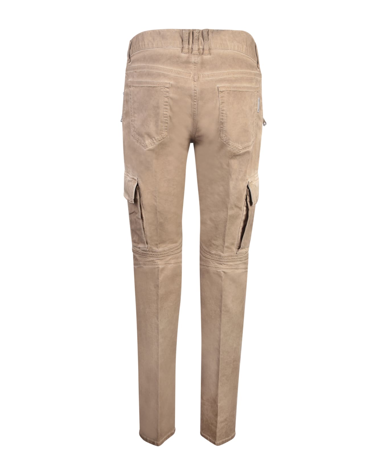 Balmain Zip Detailed Tapered Leg Trousers - Brown ボトムス