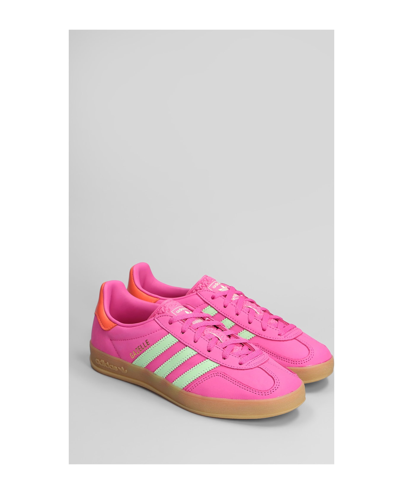 Adidas Gazelle Indoor Sneakers In Fuxia Leather - fuxia