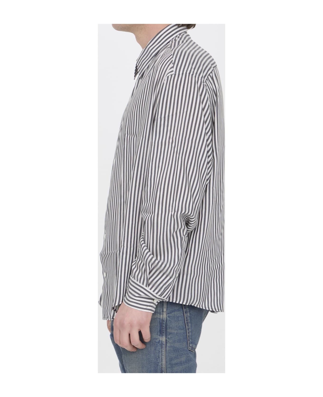 Ami Alexandre Mattiussi Striped Shirt - BLACK