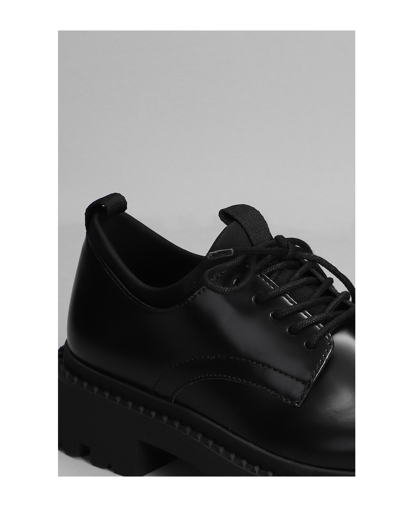 Ash Giant Lace Up Shoes In Black Leather - black