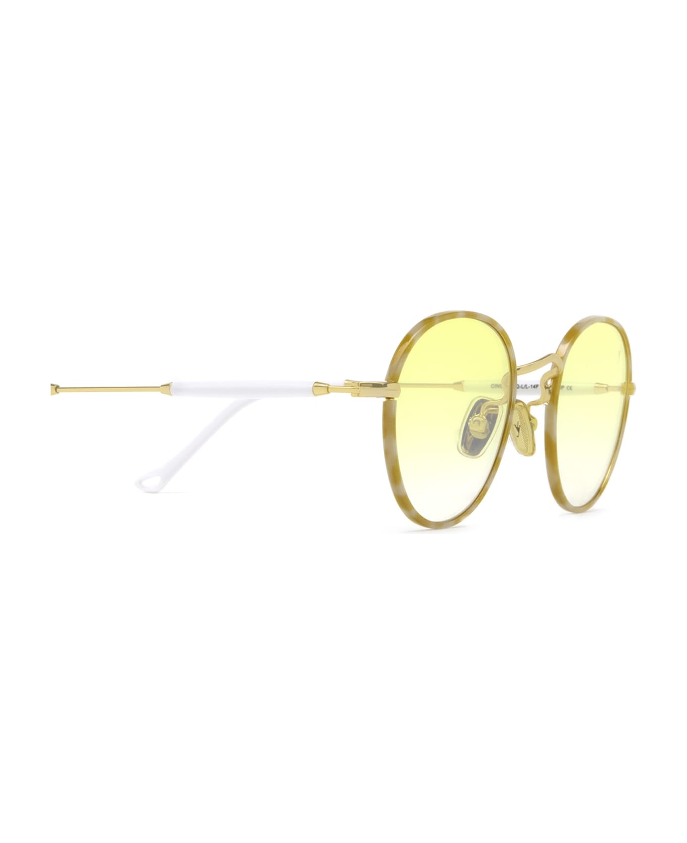 Eyepetizer Cinq Yellow Havana And Gold Sunglasses - Yellow Havana and Gold