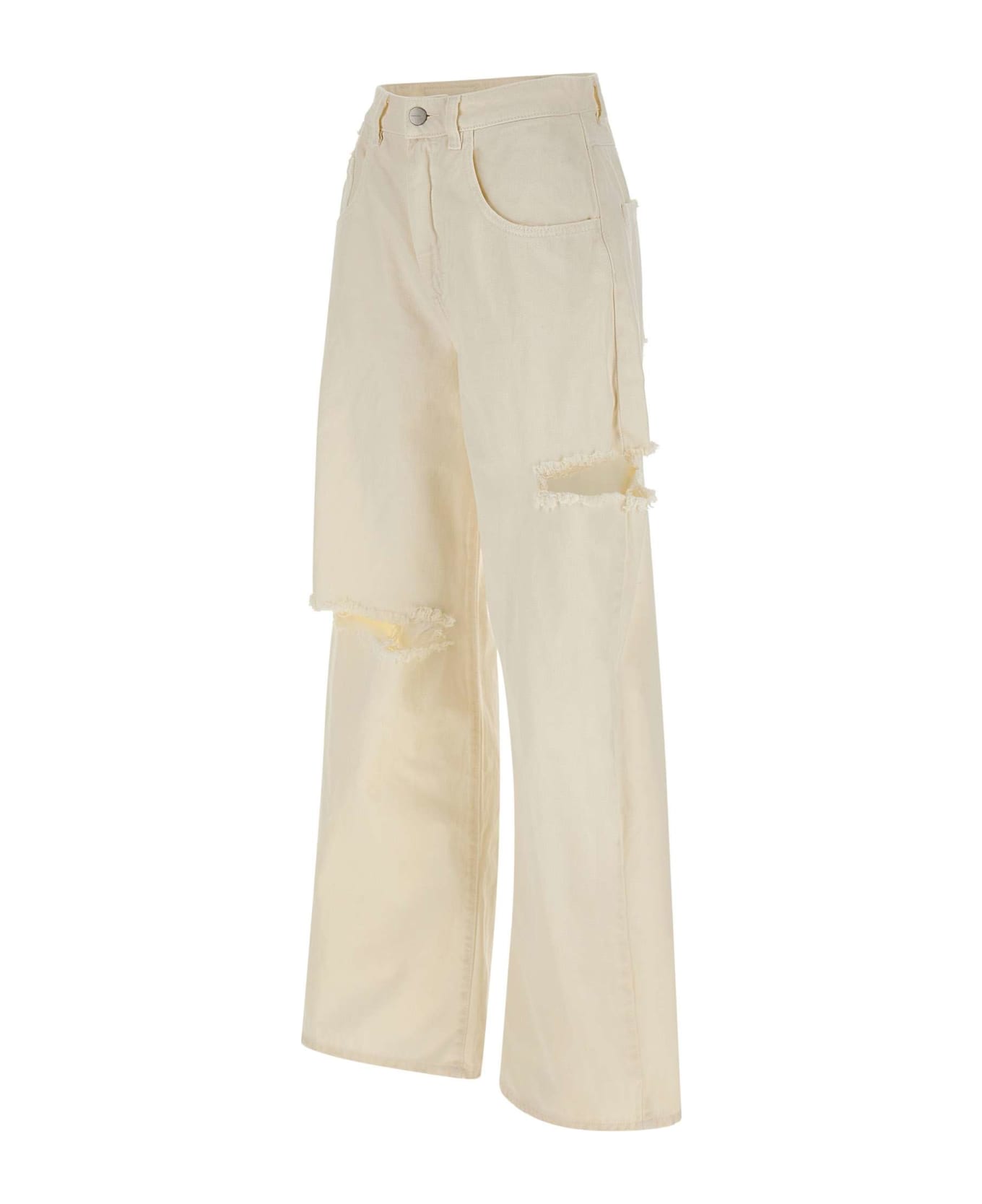 Icon Denim "poppy" Cotton Jeans - WHITE