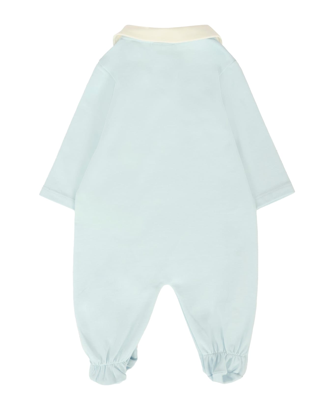 Fendi Light Blue Babygrow Suit For Baby Boy With Bear - Light Blue