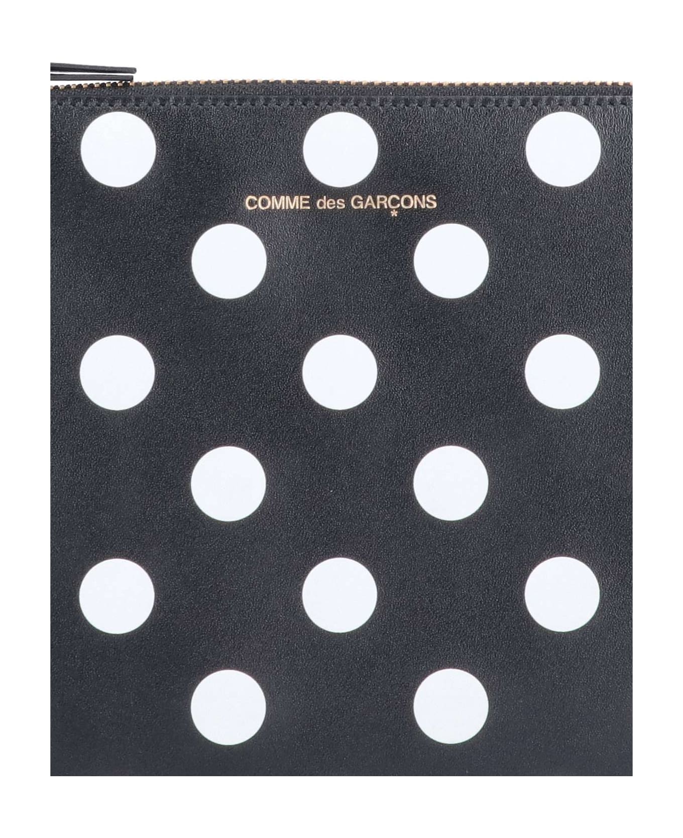 Comme des Garçons Wallet 
polka Dots
 pouch - Black  