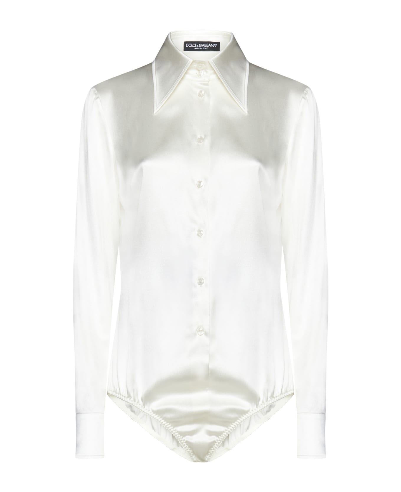 Dolce & Gabbana Silk Body - White ボディスーツ