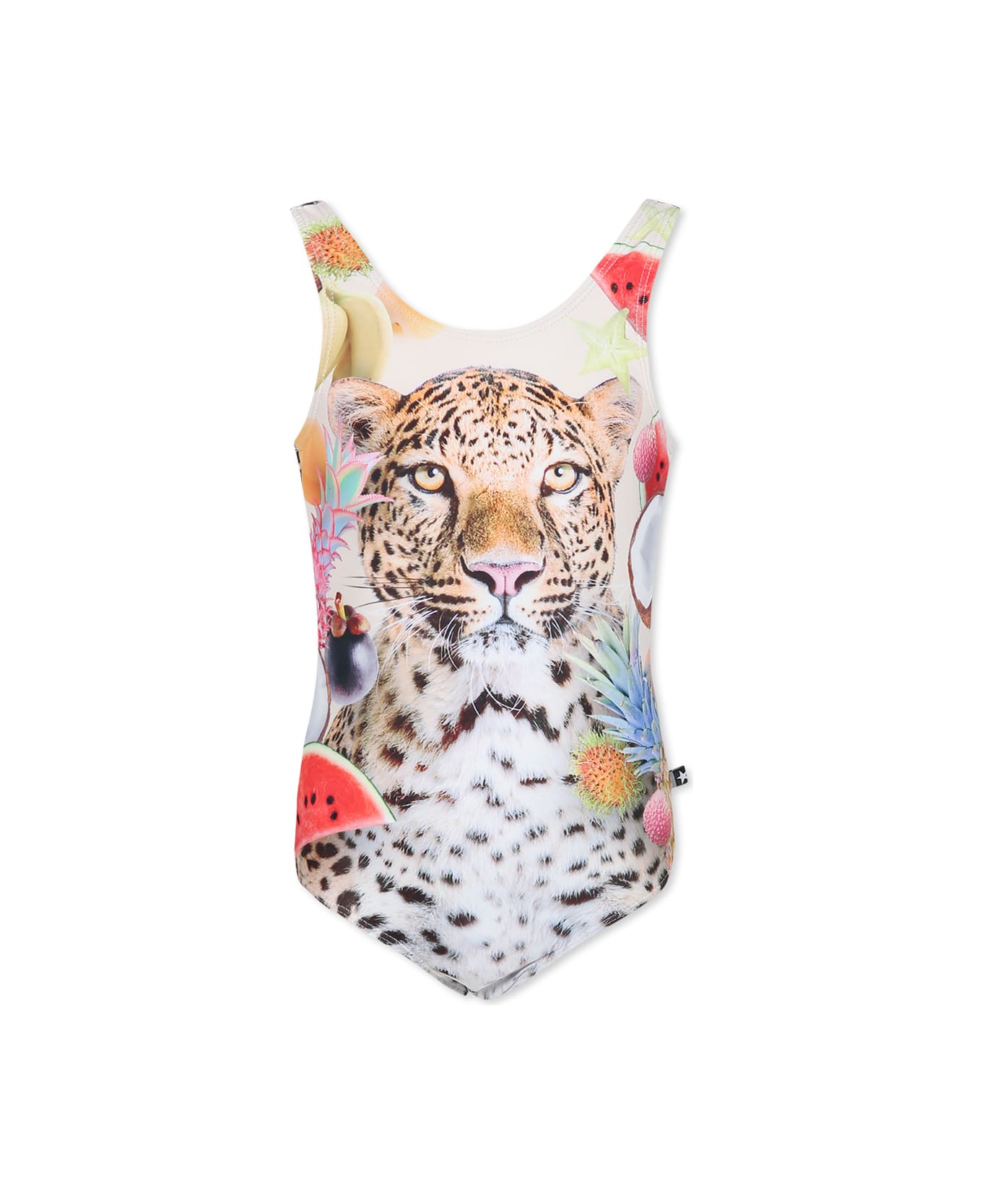 Molo Multicolor Swimsuit For Girl With Leopard - Multicolor