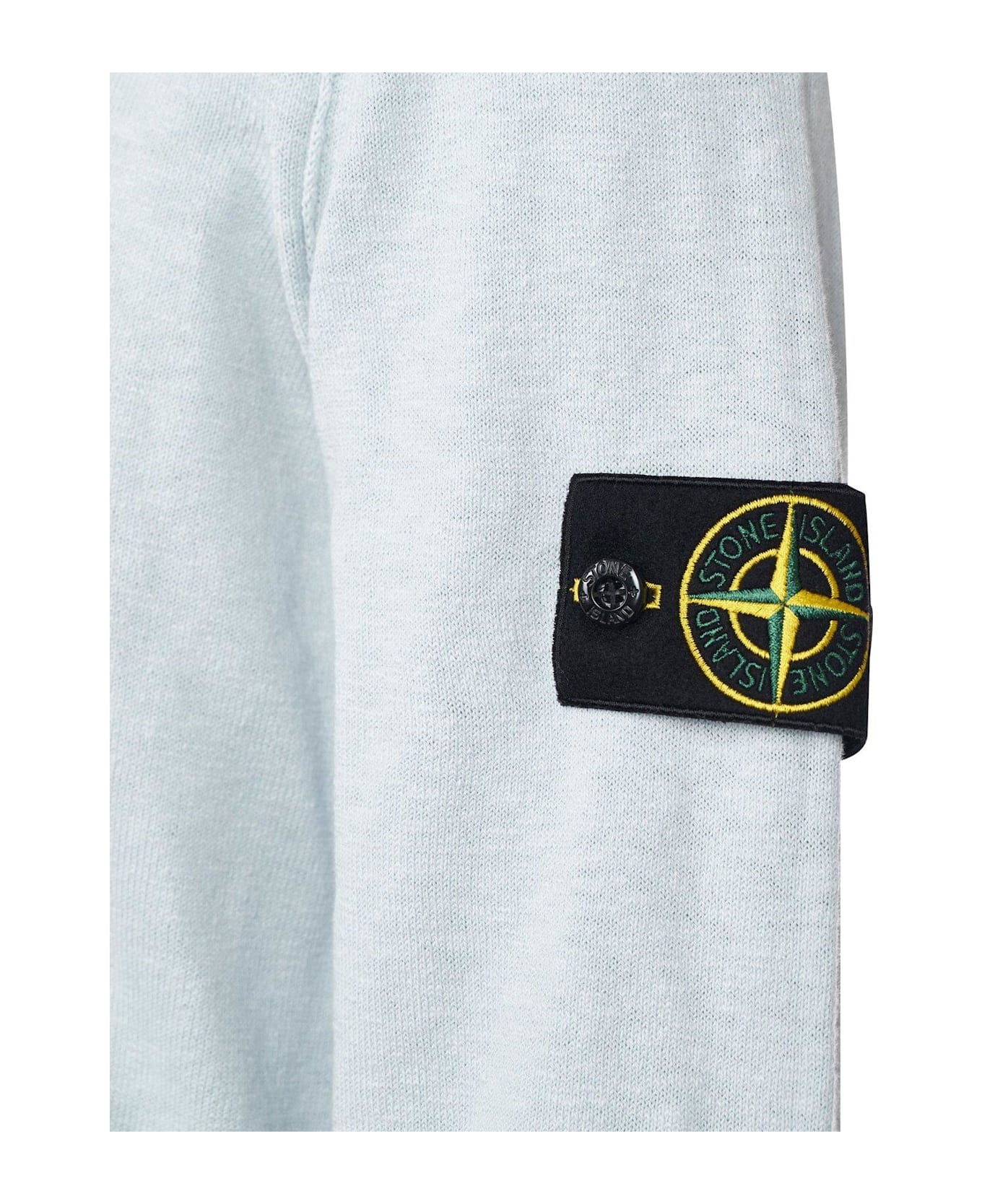 Stone Island Logo Patch Crewneck Sweatshirt - Clear Blue