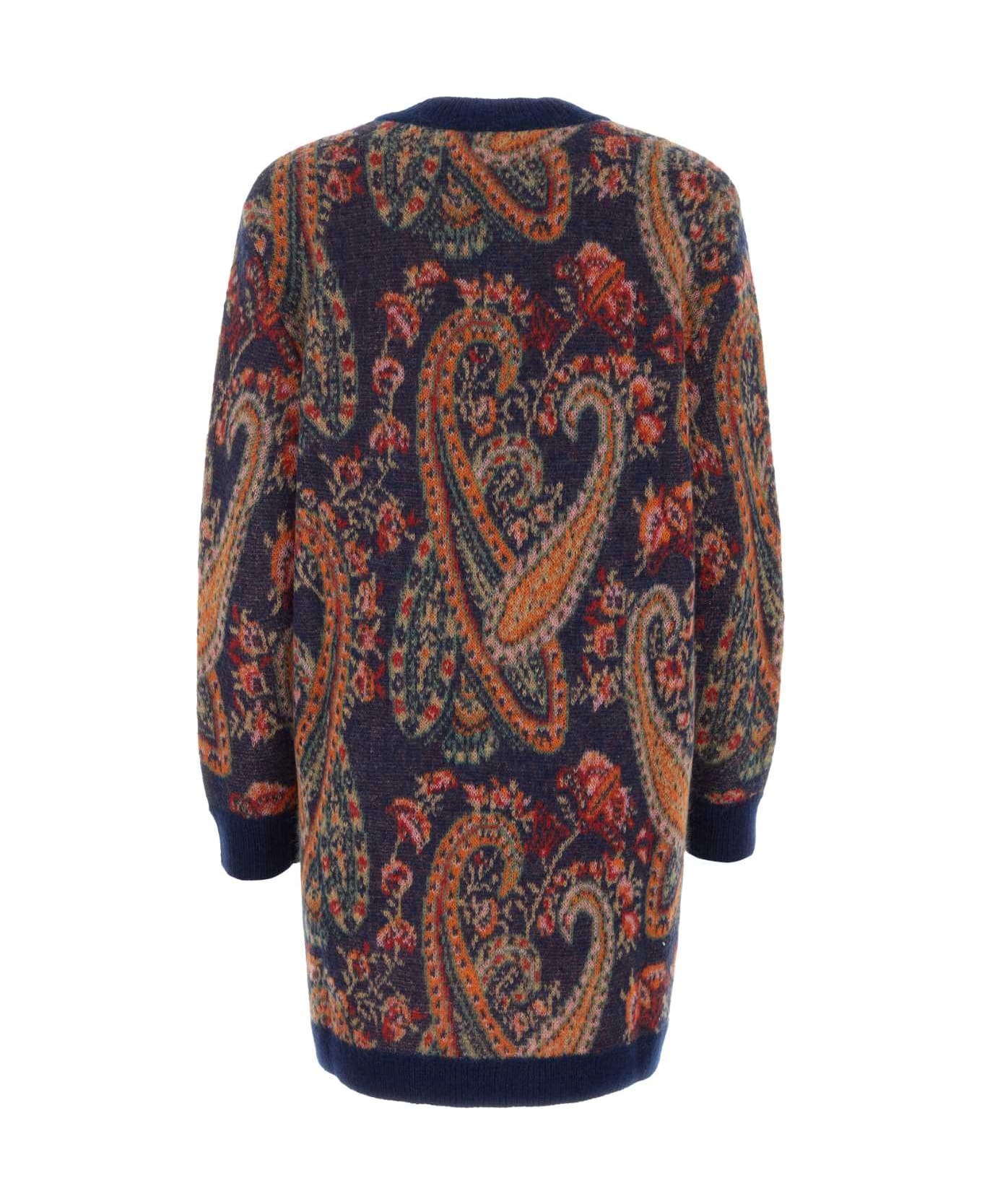 Etro Embroidered Mohair Blend Cardigan - 0200