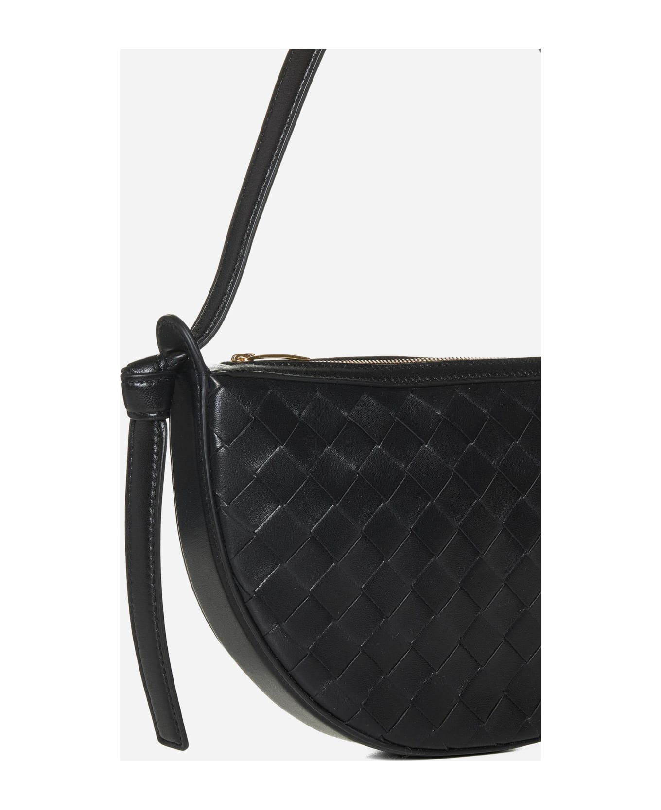 Bottega Veneta Knot Intrecciato Leather Mini Bag - Black トートバッグ