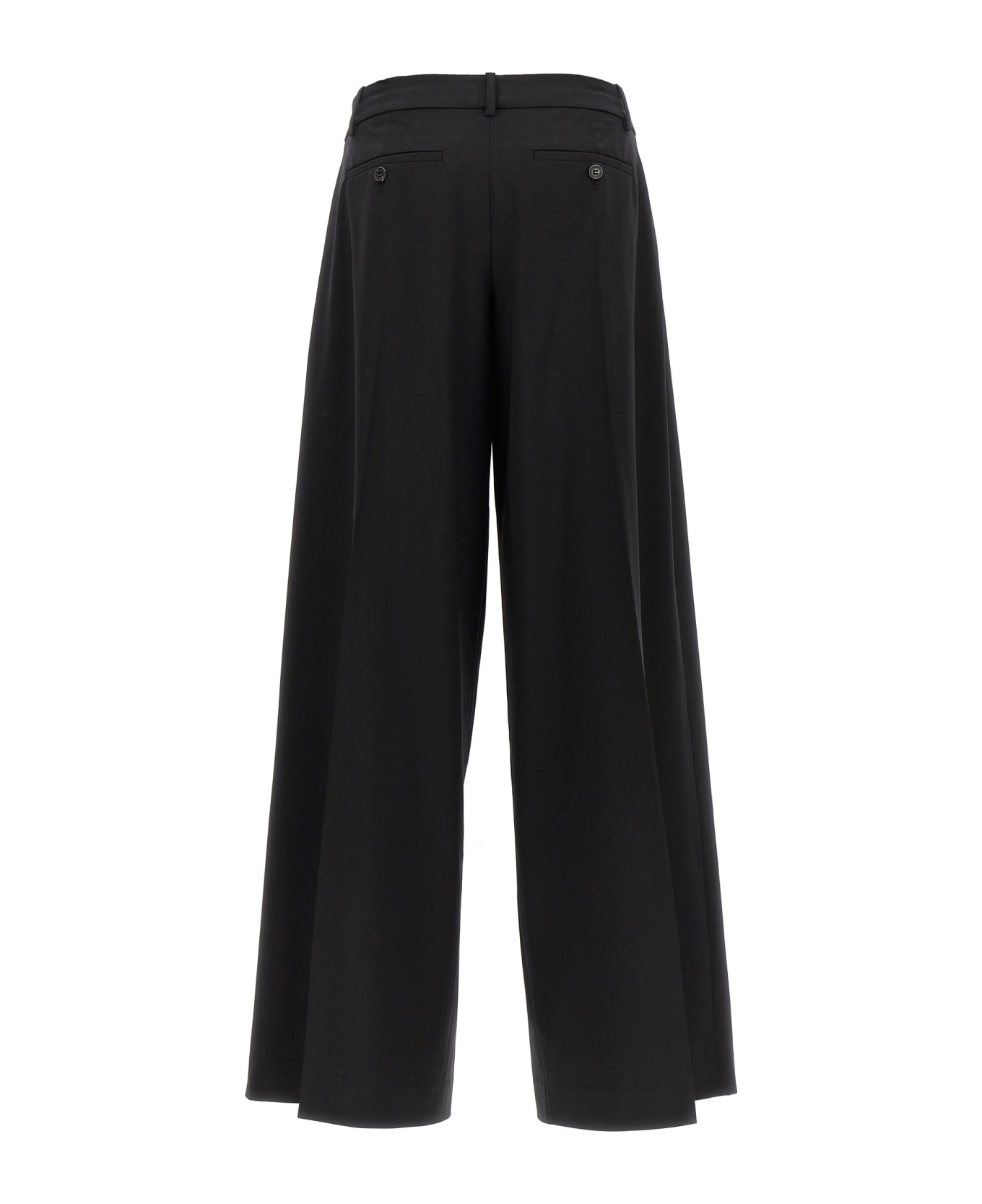 Theory 'low Rise Pleated' Pants - Black