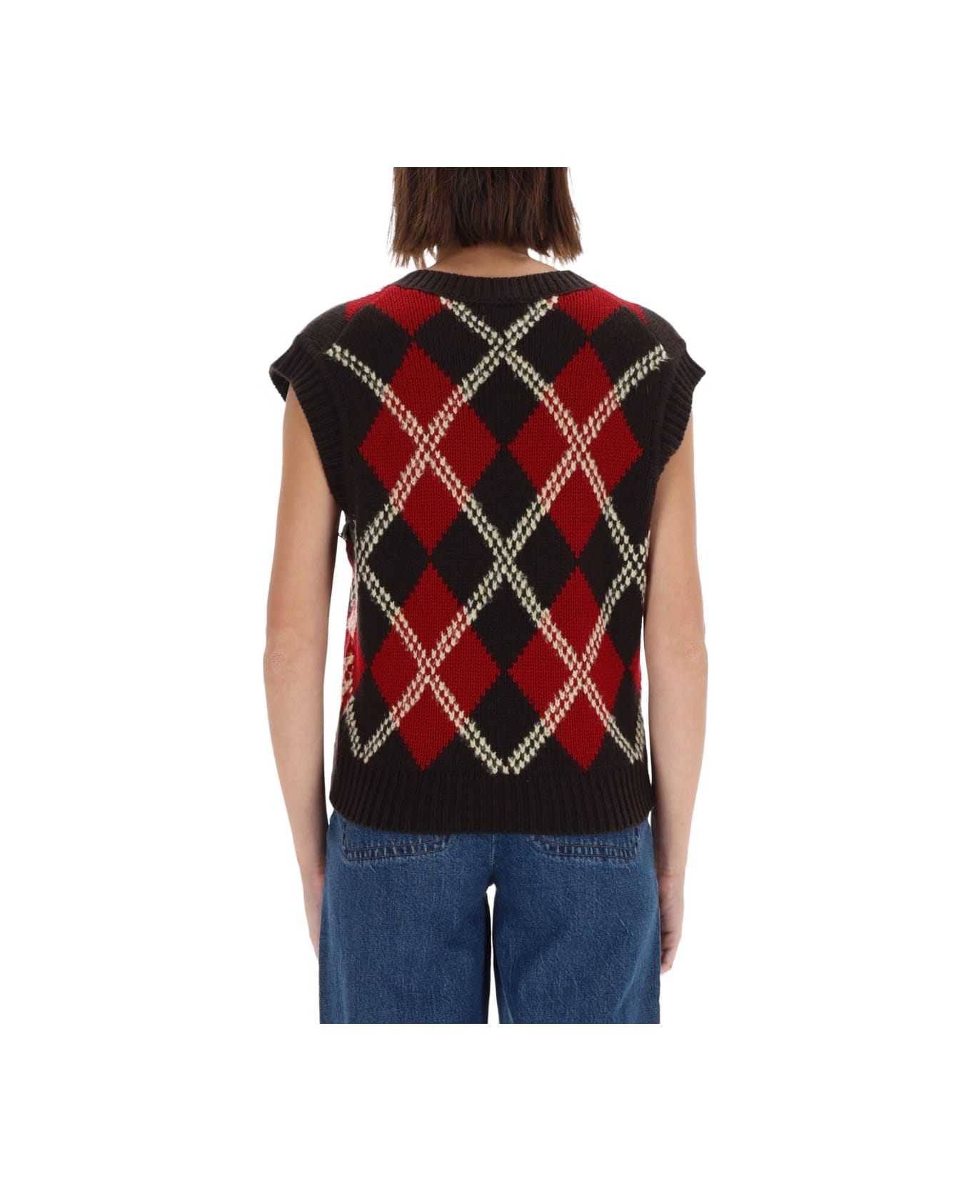Guest in Residence "argyle" Vest - MULTICOLOUR