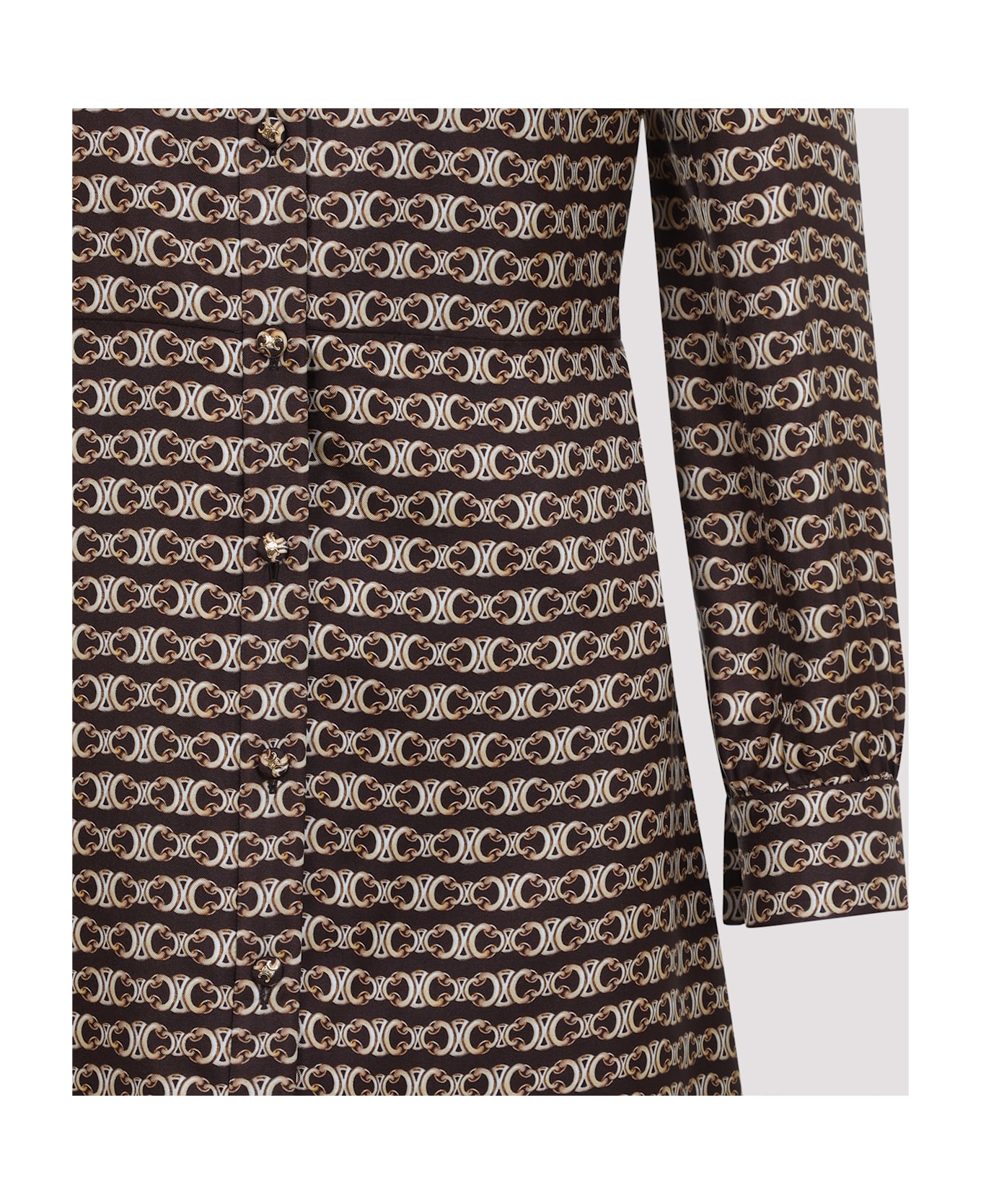 Celine Mini Robe Lavalliere Papillon - Fo Marron Fonce Or