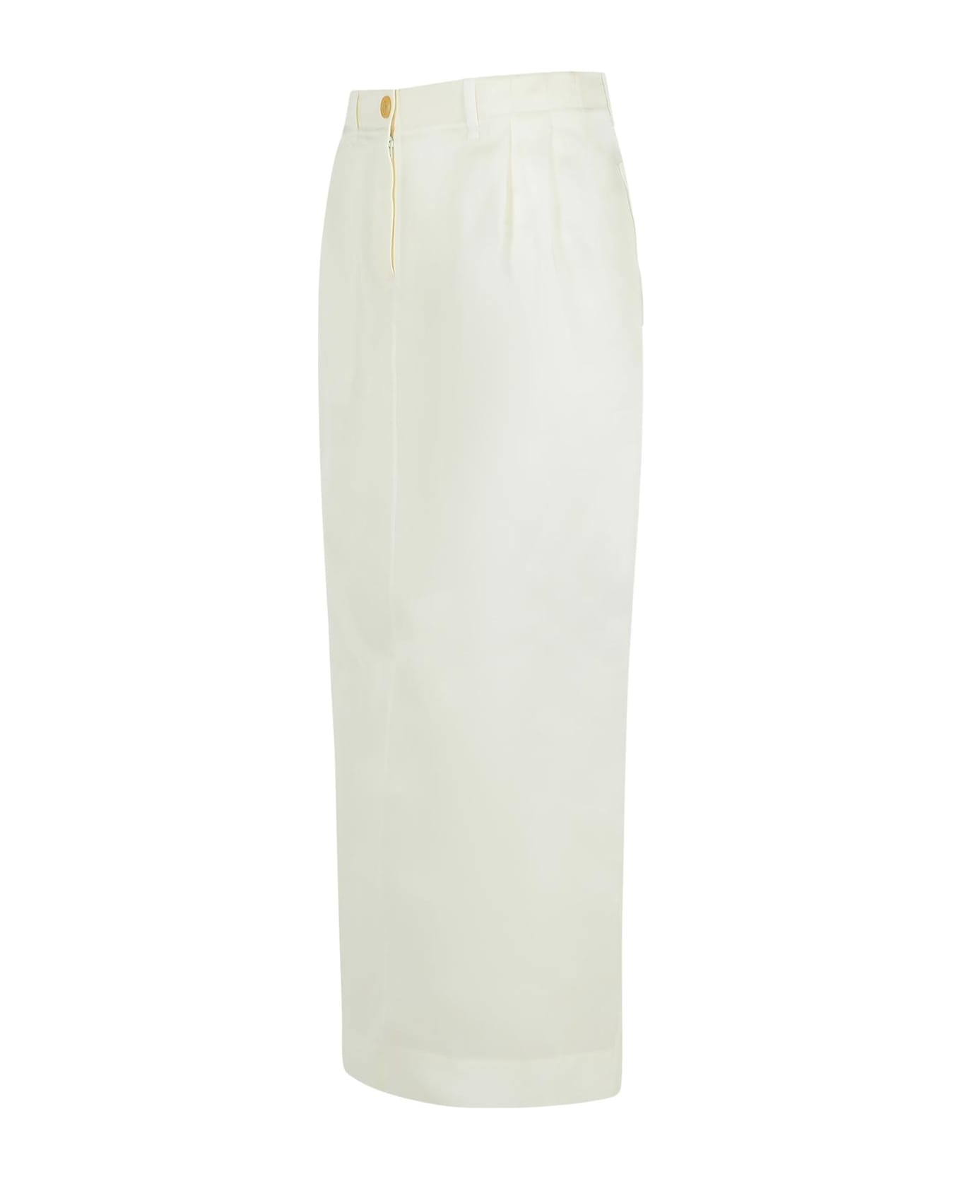 Khaite 
lucian
 White Silk Skirt - White