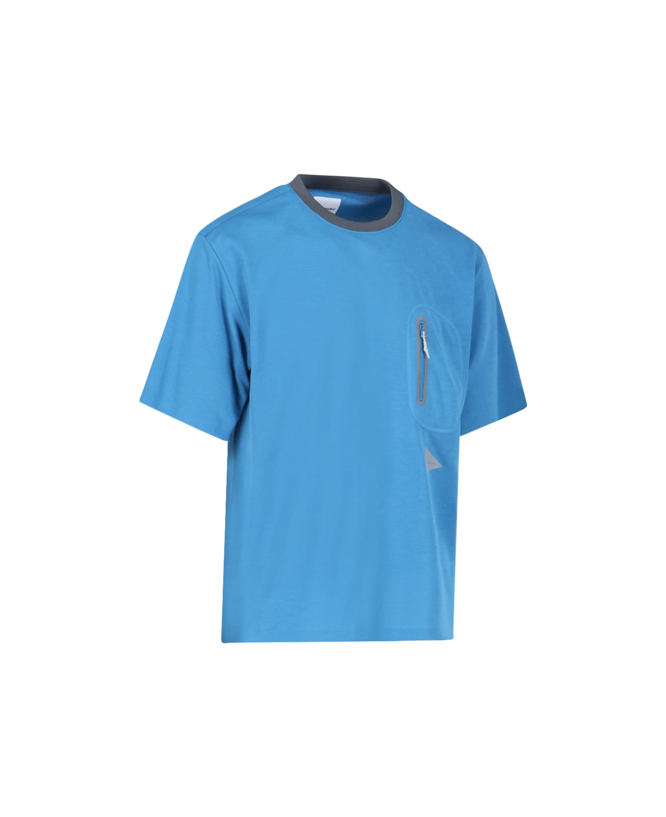 And Wander Pocket Detail T-shirt - Light Blue Tシャツ