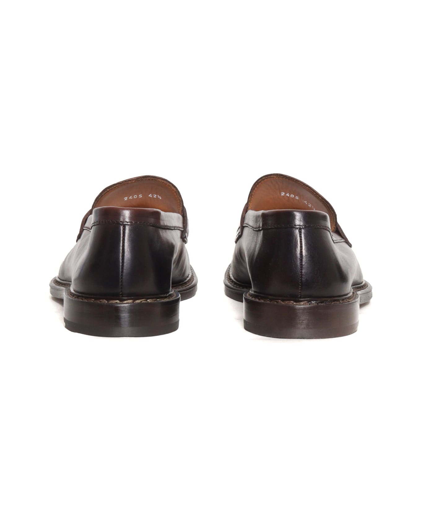 Doucal's Brown Leather Loafer - BROWN