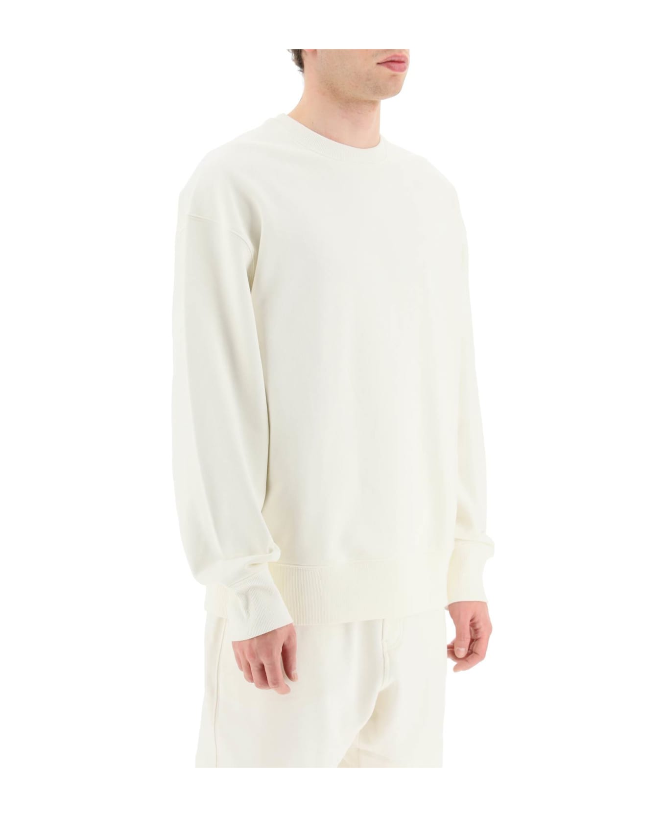 Y-3 Crew Sweatshirt In White Cotton - OFFWHITE