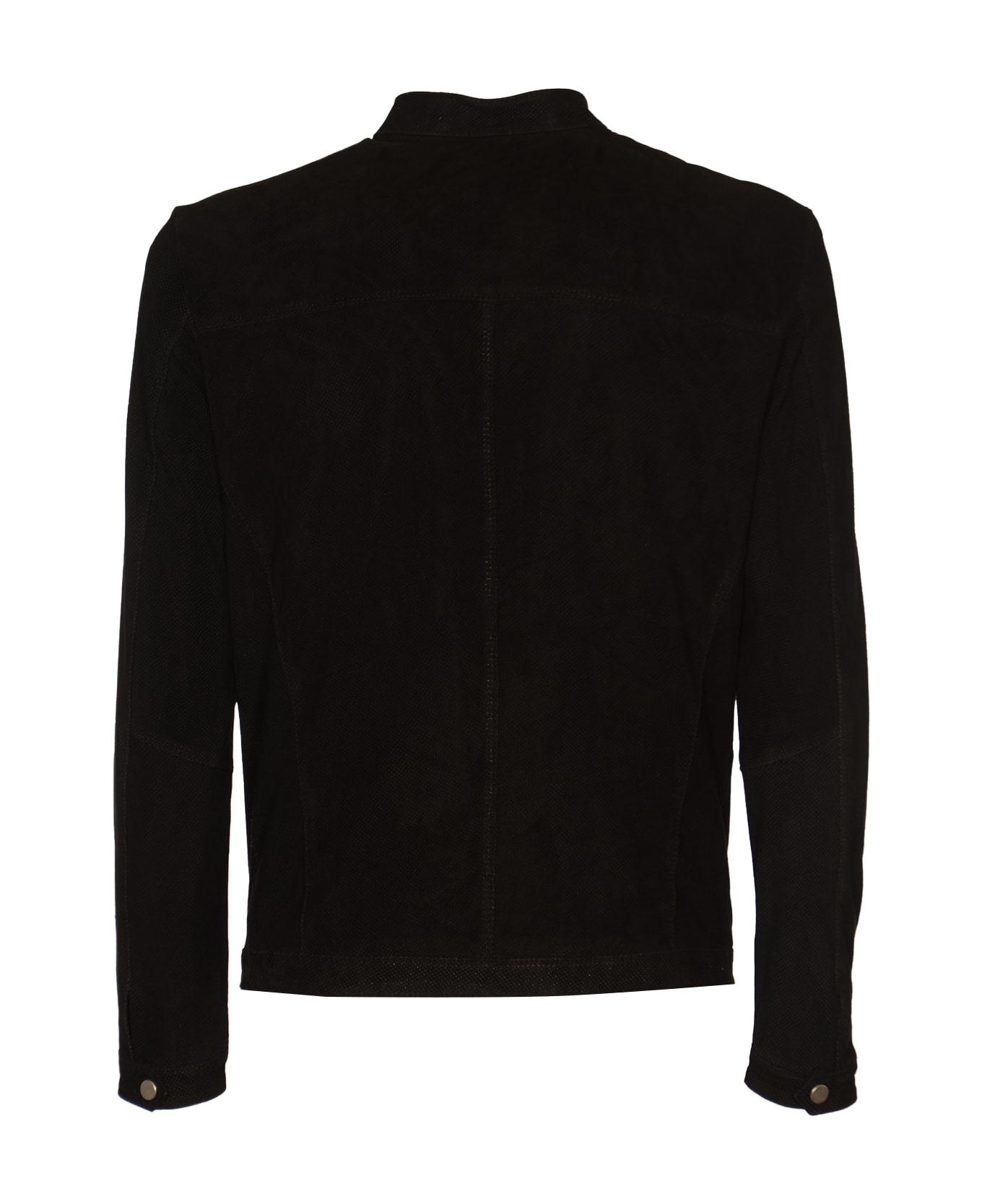 DFour Band Collar Zipped Jacket - Black ジャケット
