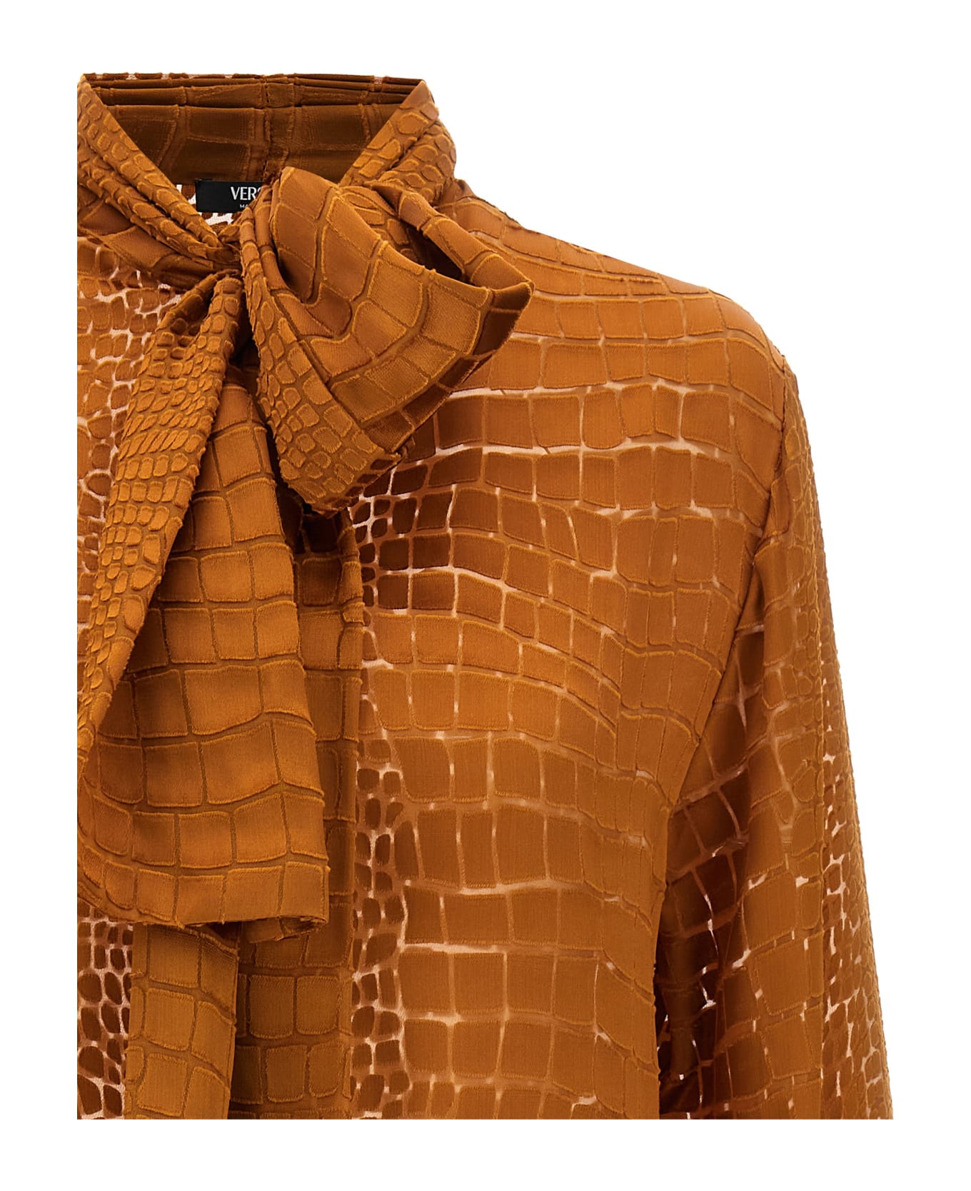 Versace 'crocodile' Shirt - Brown