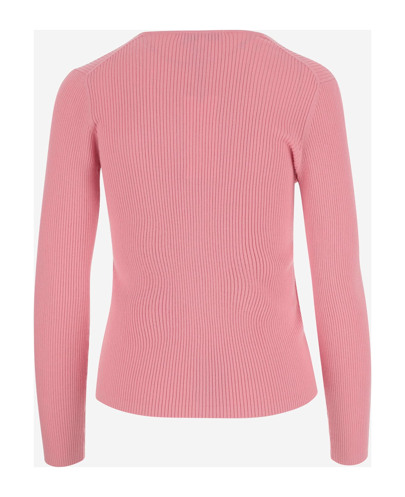 Maison Kitsuné Wool And Cotton Cardigan - Pink