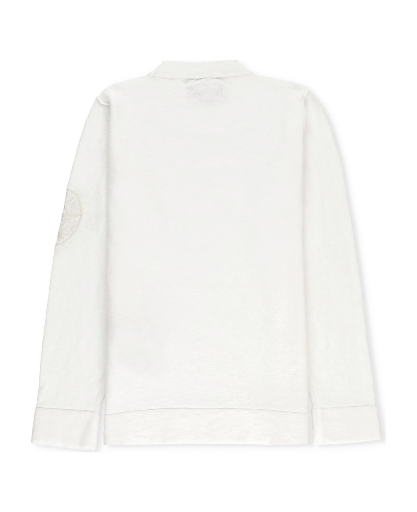 Stone Island Cotton Sweater With Logo - White