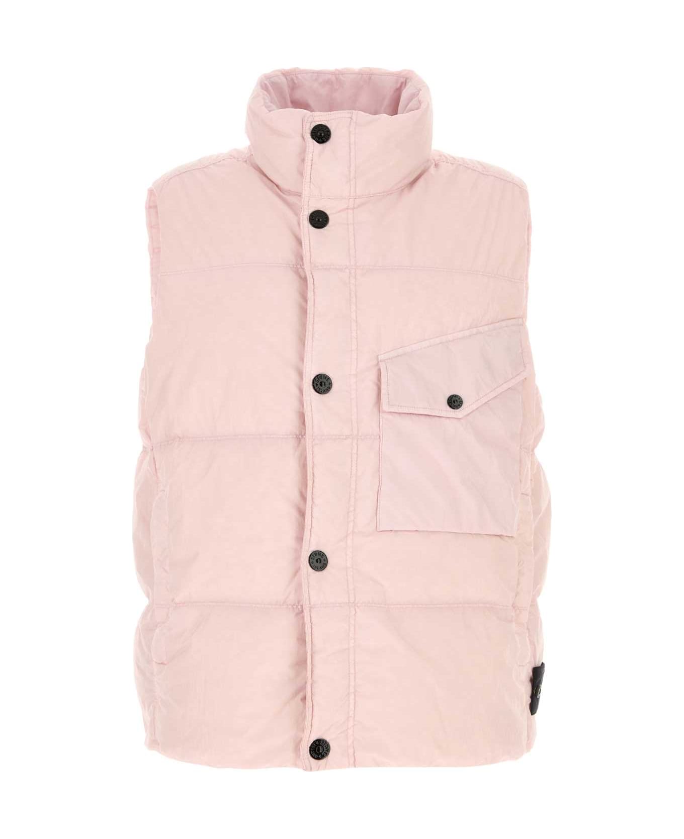 Stone Island Pink Nylon Down Jacket - PINK