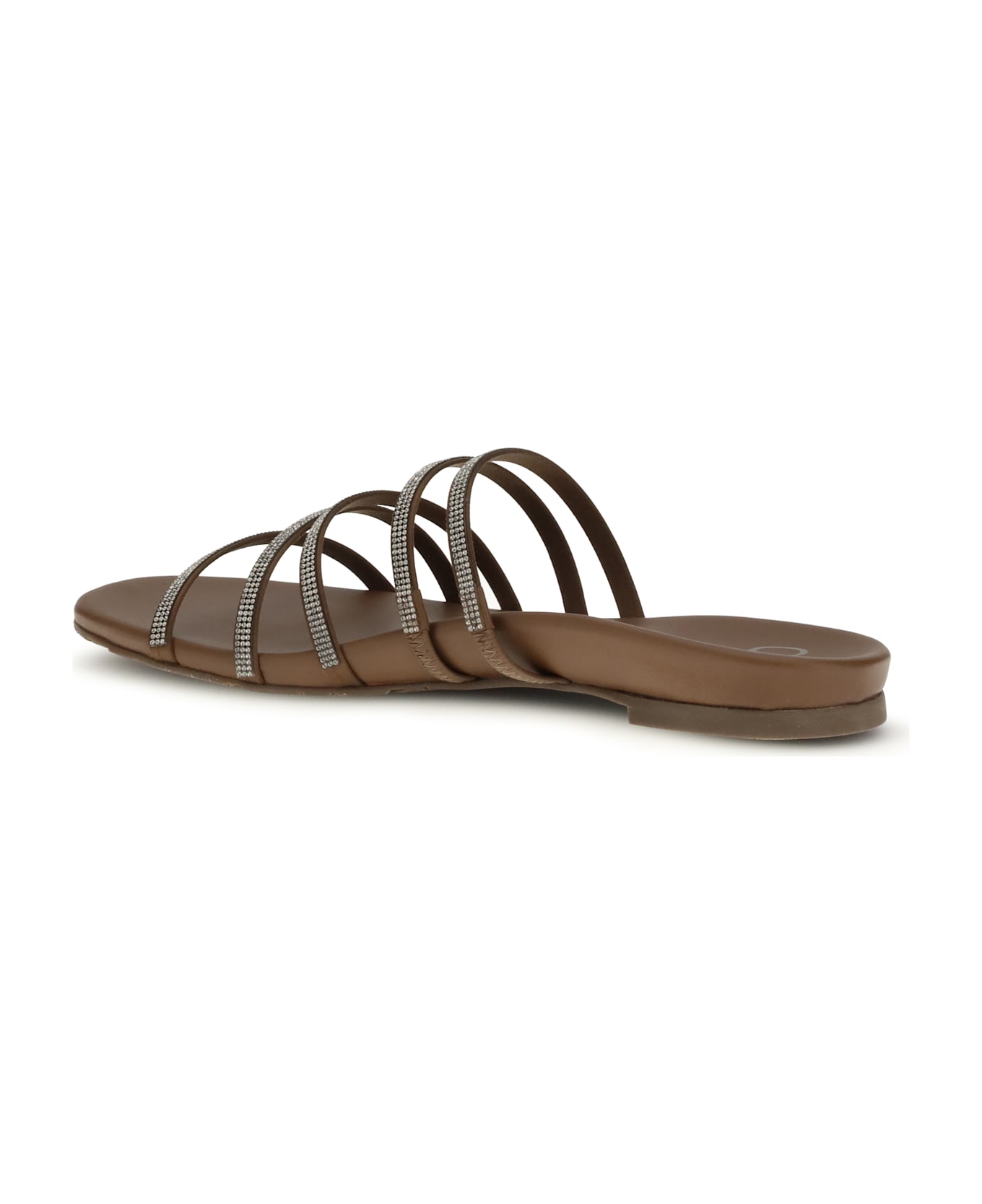 Pedro Garcia Flat Slip-on Leather Beatrix Sandal
