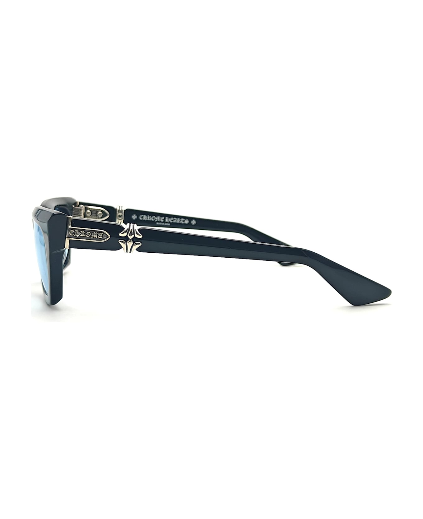 Chrome Hearts Cliterally - Black / Blue Fog Lens Sunglasses - Black