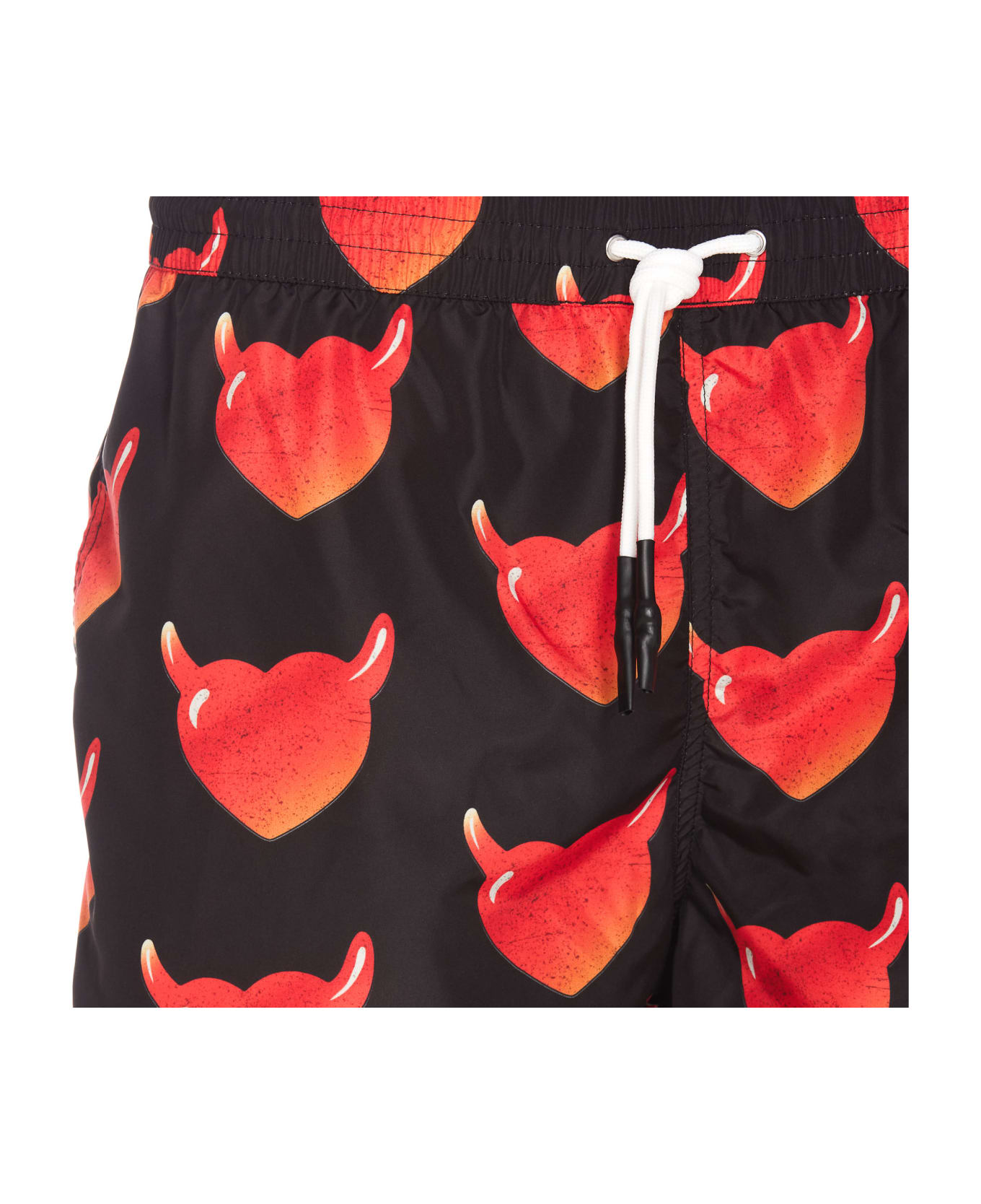 Vision of Super Vos Heart Allover Swimwear - BLACK/ORANGE