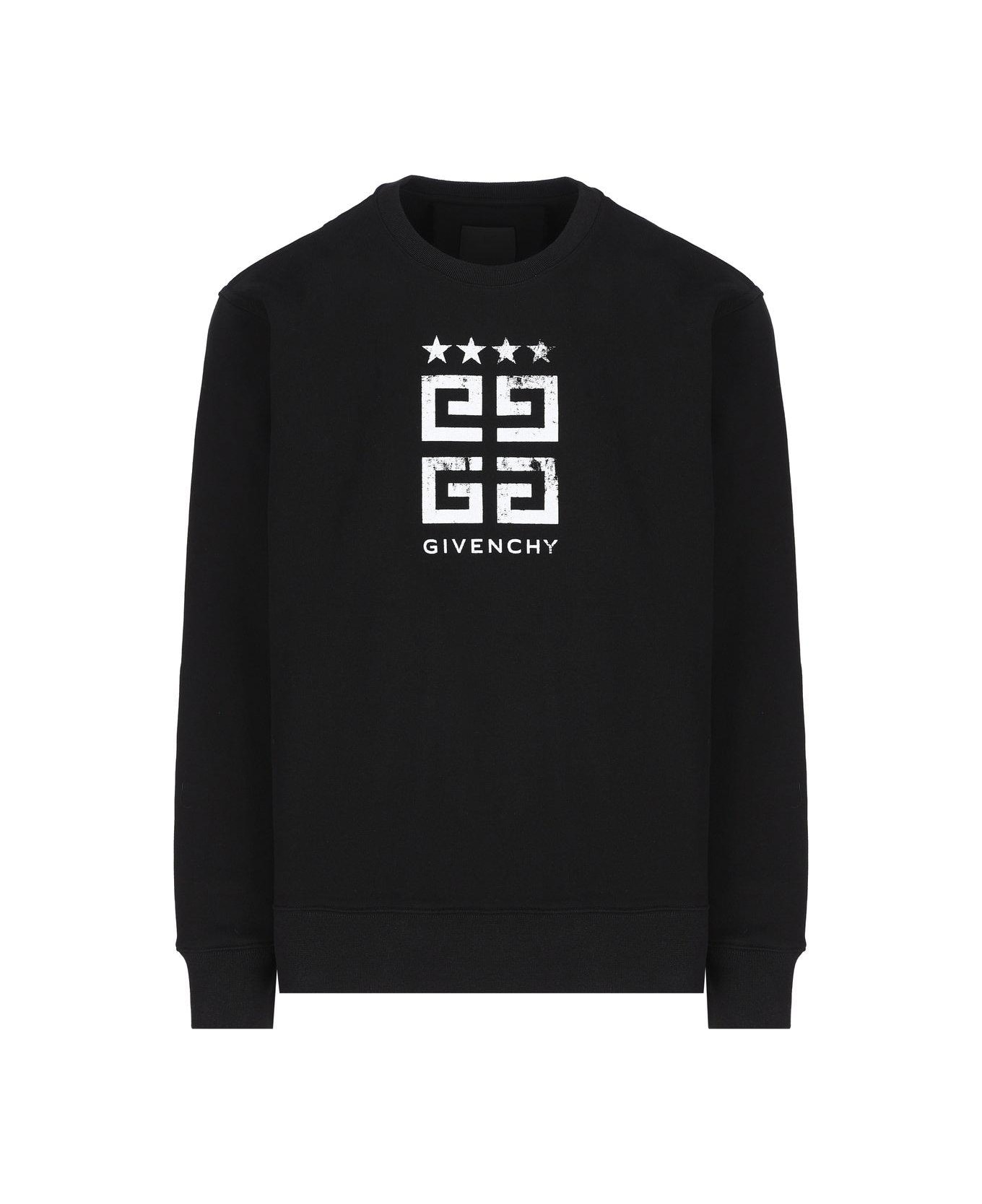 Givenchy Logo Printed Crewneck Sweatshirt - Black フリース