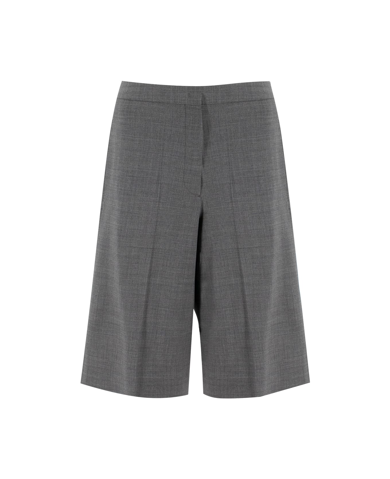 Fabiana Filippi Grey Bistretch Wool Bermuda Shorts | italist