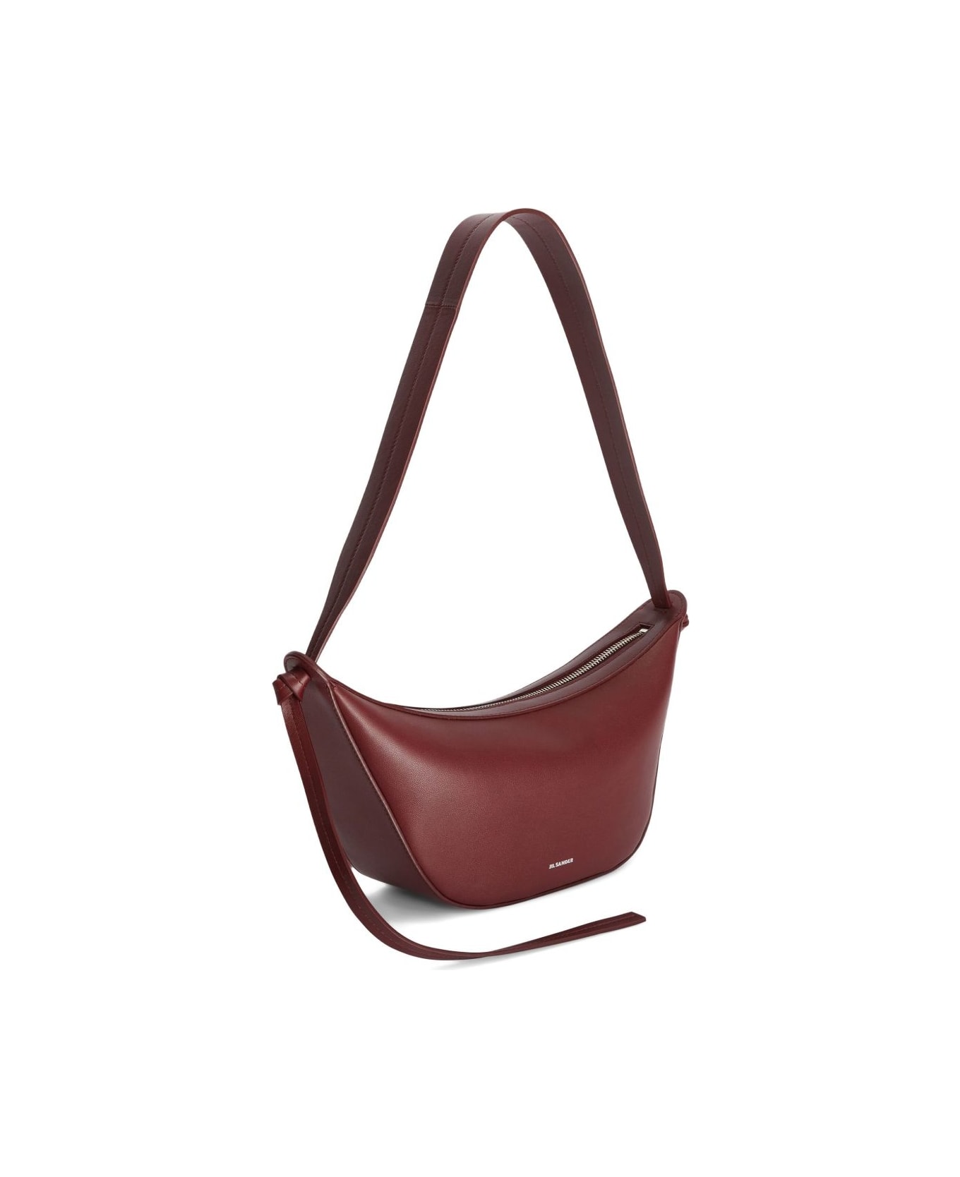 Jil Sander Knot Small Leather Crossbody Bag - Bordeaux
