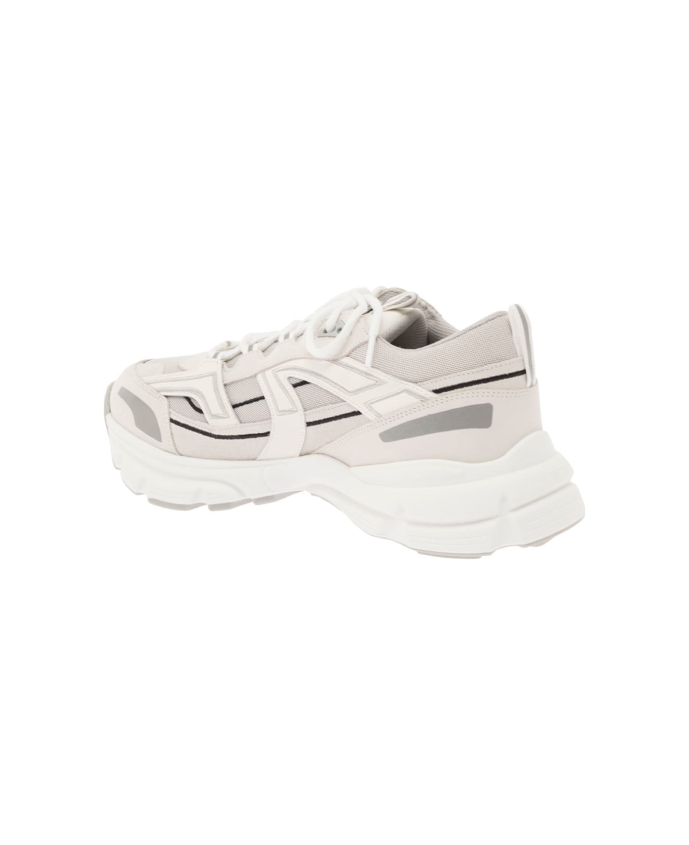 Axel Arigato 'marathon R-trail' White Low Top Sneakers With Logo Detail In Leather Blend Woman - White スニーカー