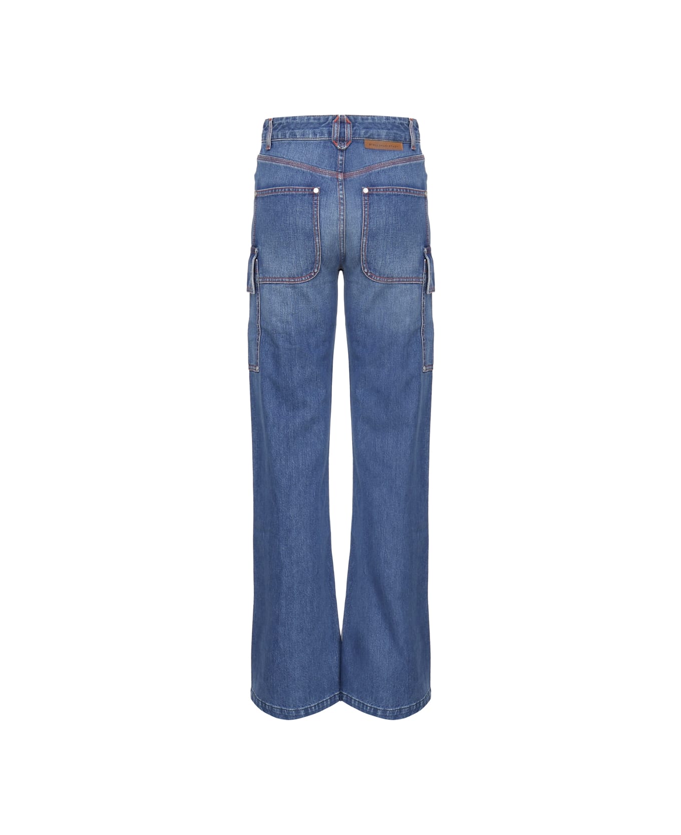 Stella McCartney Cargo Retrò Jeans In Cotton Denim - 70''S BLUE