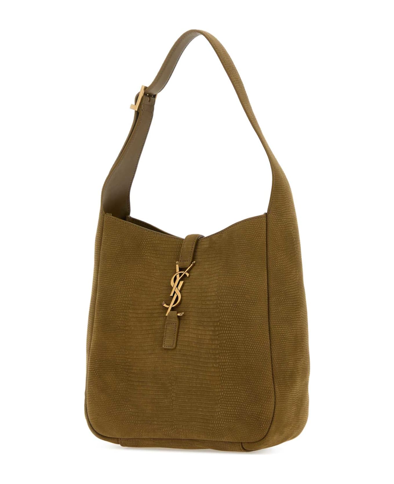 Saint Laurent Brown Leather Small Le 5 ã  7 Soft Shoulder Bag - DARKPISTACHIO