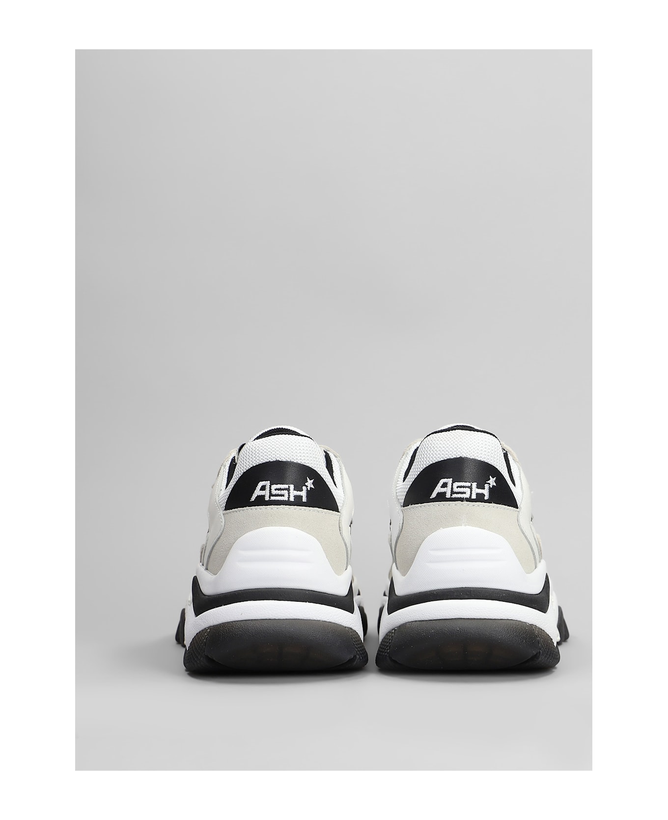 Ash Addict Sneakers In White Leather And Fabric - white