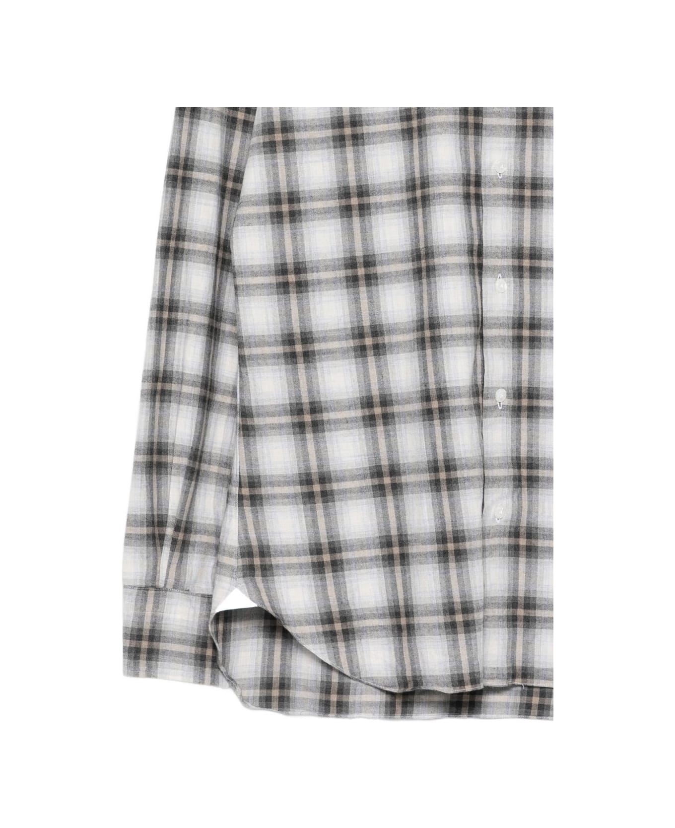 Barba Napoli Barba Shirt In Shades Of Gray - Beige