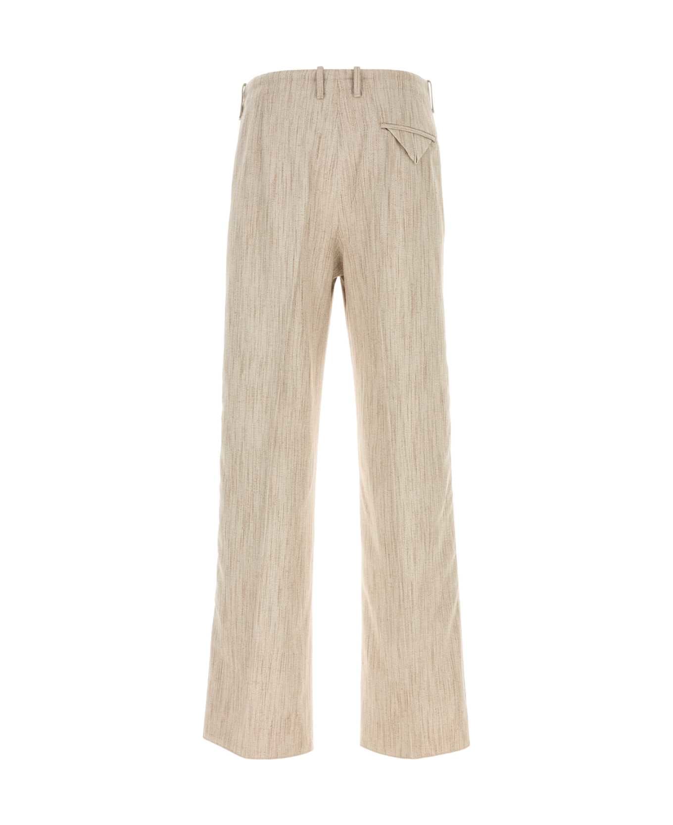 Bottega Veneta Melange Sand Viscose Blend Pant - GREYPUTTY