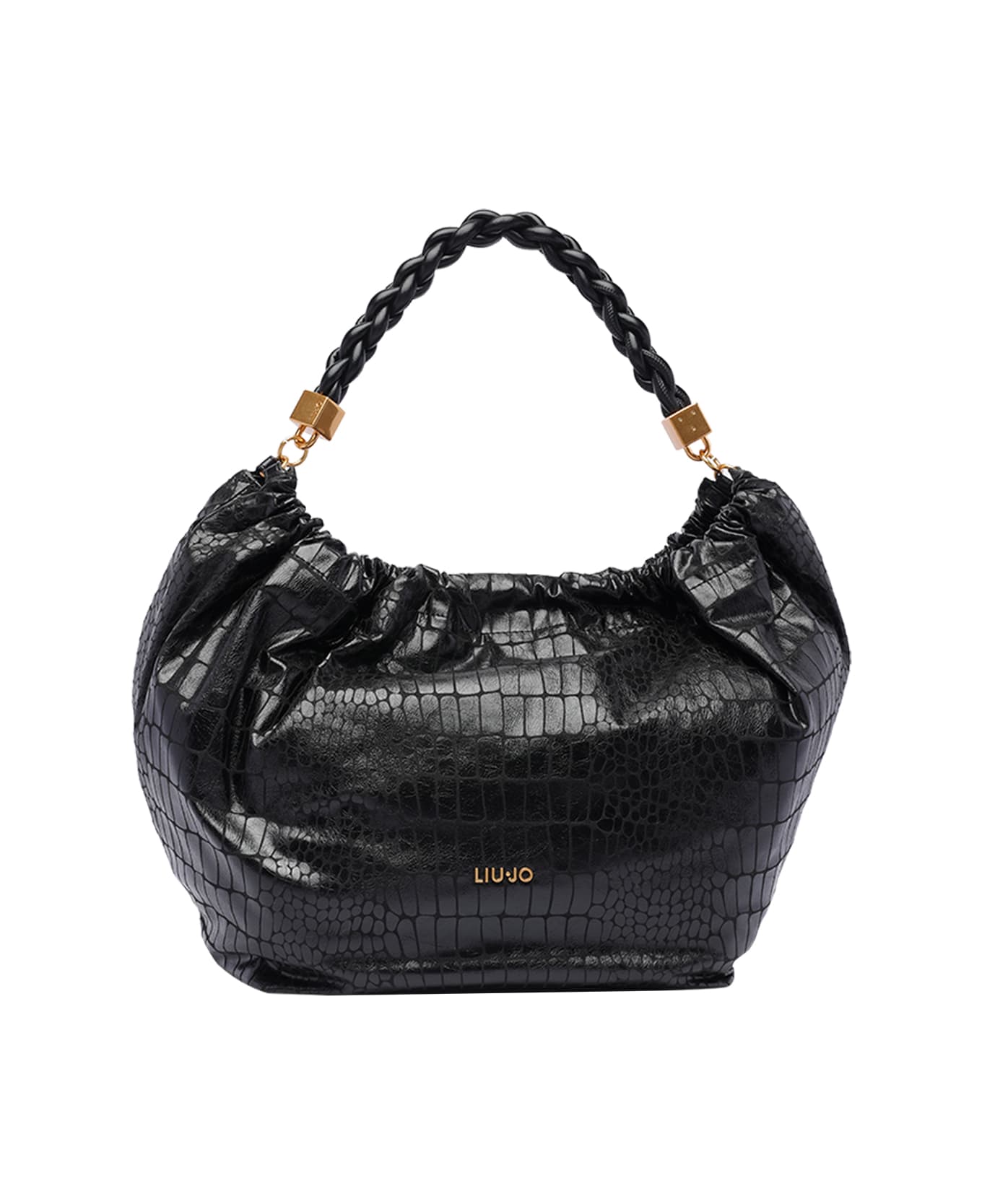 Liu-Jo Large Logo Hobo Bag - Black