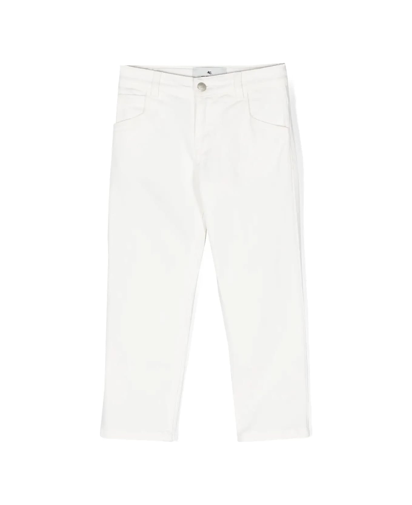 Etro White Slim Fit Jeans With Logo - White ボトムス