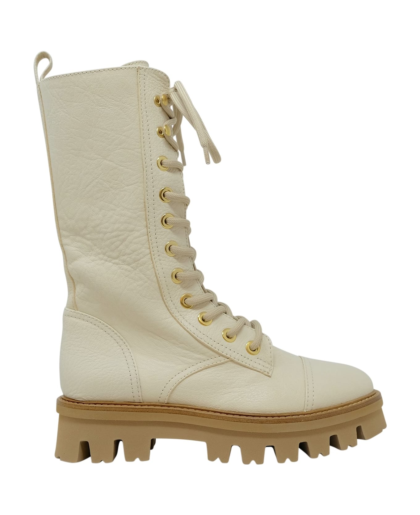 AGL Ice Leather Natalia Boots - WHITE