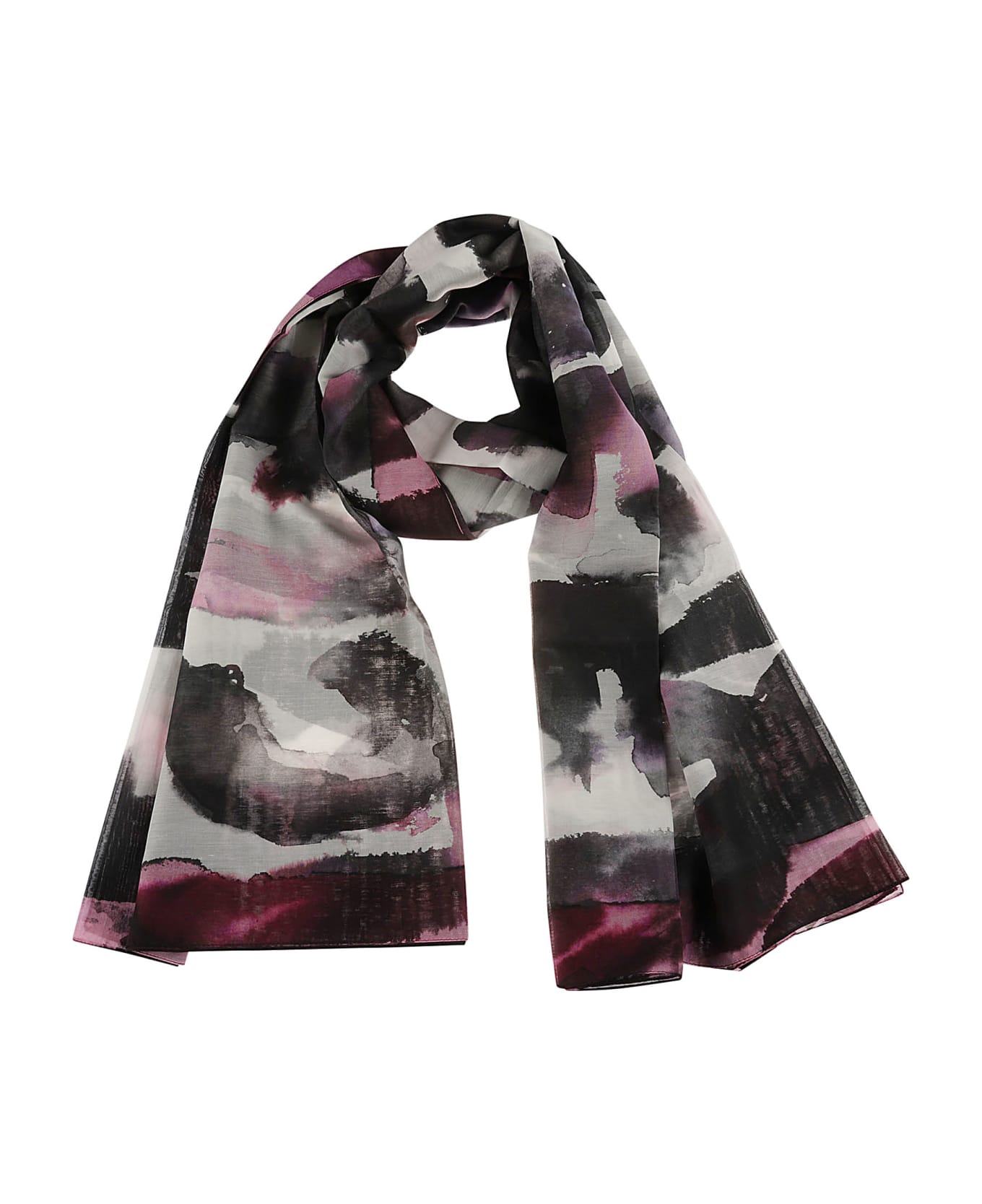 Alexander McQueen Printed All-over Scarf - Pink/Black