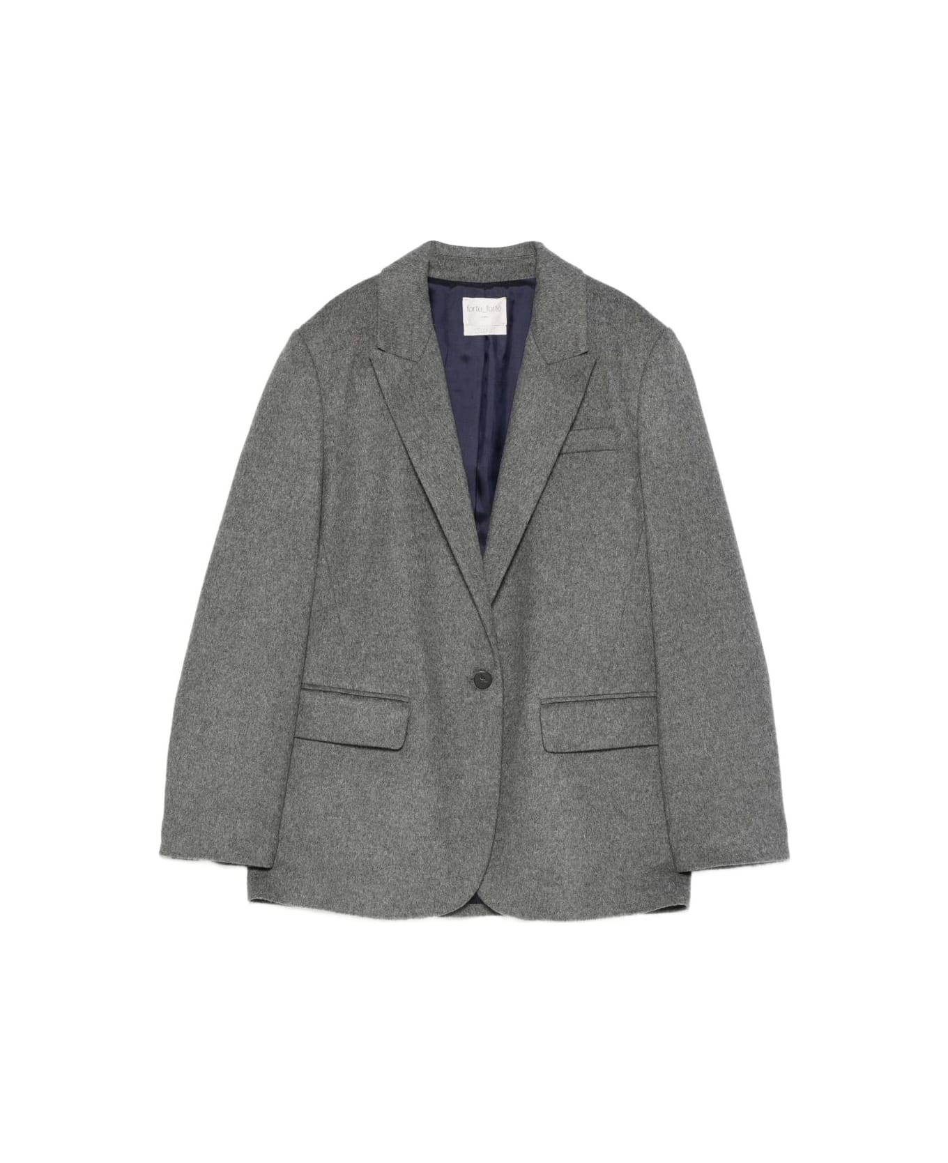 Forte_Forte Wool Single-breasted Jacket - Grey
