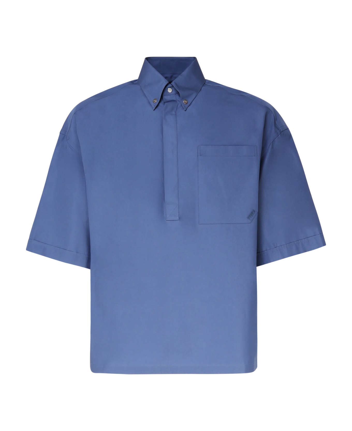 Fendi Shirt With Short Sleeves - Denim