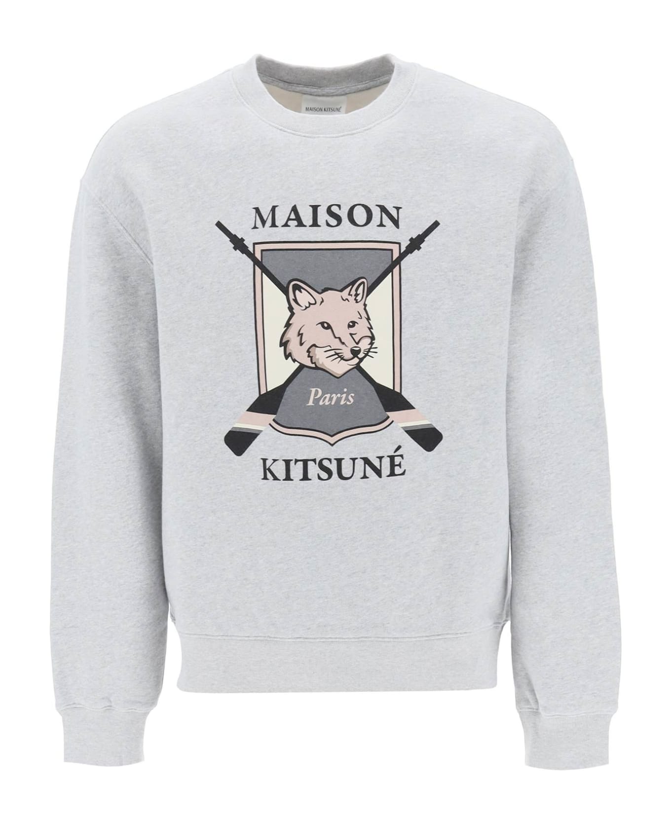 Maison Kitsuné College Fox Print Sweatshirt - Grey